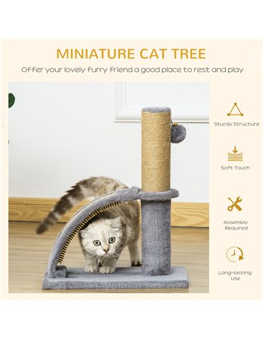 PawHut Cat Tree for Indoor Cats Climbing Activity Center Kitten Tower Furniture with Jute Post Scratching Massage Board Hanging 