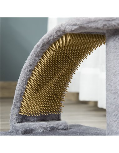 PawHut Cat Tree for Indoor Cats Climbing Activity Center Kitten Tower Furniture with Jute Post Scratching Massage Board Hanging 