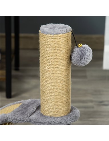 PawHut Cat Tree for Indoor Cats Climbing Activity Center Kitten Tower Furniture with Jute Post Scratching Massage Board Hanging 