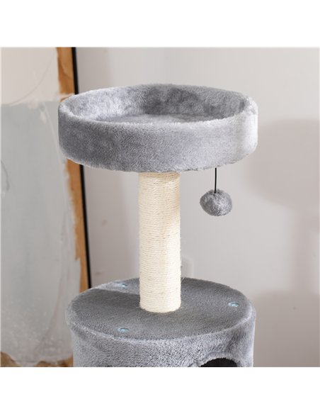 PawHut Cat Tree Tower for Indoor Cats Climbing Activity Center Kitten Furniture with Jute Scratching Post Bed Tunnel Perch Hangi - pic 148211 | FastDaddyshop