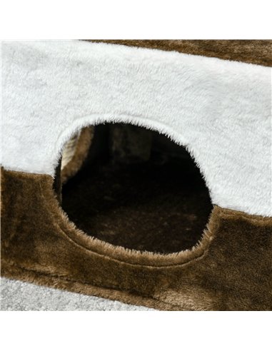 PawHut Cat Tree Tower for Indoor Cats Kitten House Scratching Posts with Condo Perch Interactive Mouse Toy, 45 x 33 x 70 cm, Bro