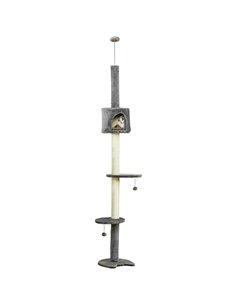 PawHut Floor to Ceiling Cat Tree for Indoor Cats, Kitten Tower, Condo, Multi-Layer Activity Center, Indoor Pet Play House with S
