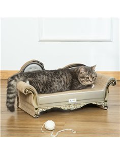 PawHut Cat Furniture, with Scratching Pad & Catnip - Brown 2