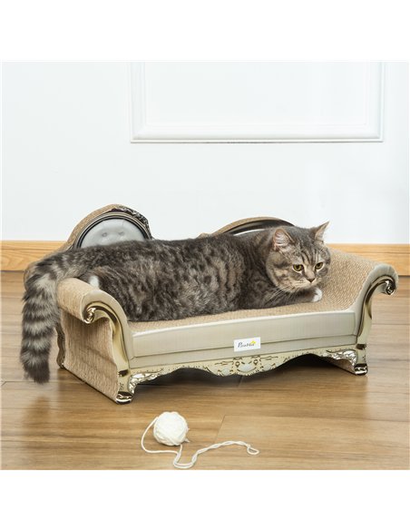PawHut Cat Furniture, with Scratching Pad & Catnip - Brown - pic 148269 | FastDaddyshop