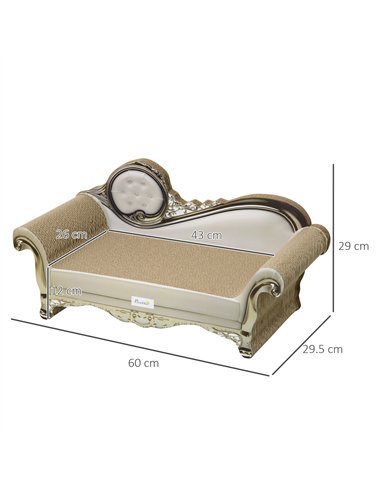 PawHut Cat Furniture, with Scratching Pad & Catnip - Brown