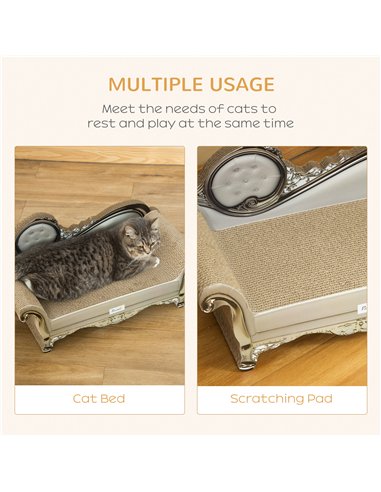 PawHut Cat Furniture, with Scratching Pad & Catnip - Brown