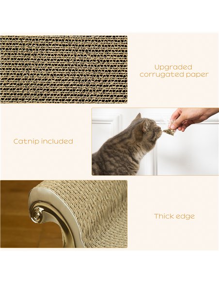 PawHut Cat Furniture, with Scratching Pad & Catnip - Brown - pic 148272 | FastDaddyshop
