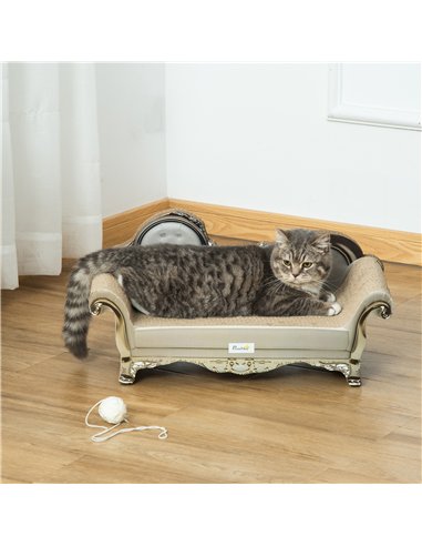 PawHut Cat Furniture, with Scratching Pad & Catnip - Brown