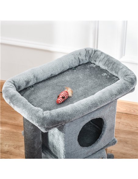 PawHut Cat Tree Tower for Indoor Cats Cat Scratching Post Climbing Activity Centre w/Jute Scratching Pad, Toy Ball, Cat House -  - pic 148292 | FastDaddyshop