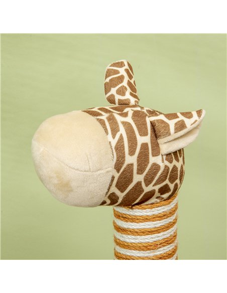 PawHut Giraffe-Designed Cat Tree, with Scratching Posts, Cat Tunnel, Toy Ball - Beige - pic 148320 | FastDaddyshop