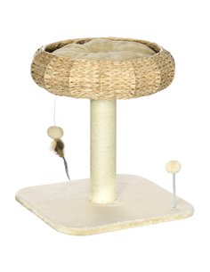 PawHut 51cm Cat Tree Kitten Tower, with Sisal Scratching Post, Top Bed, Toy Ball