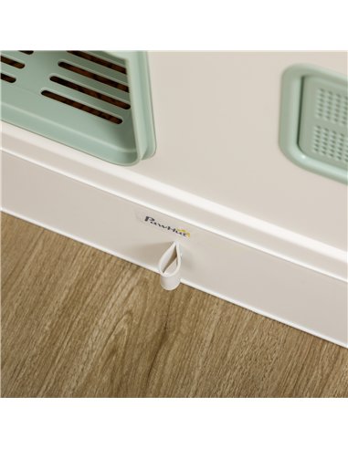 PawHut Cat Litter Box, Hooded Cat Litter Tray, with Drawer Pan, Scoop, Deodorants