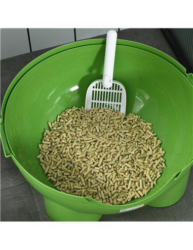 PawHut Large Cat Litter Box, with Scoop, Front Entrance, 53 x 51 x 48cm -Green