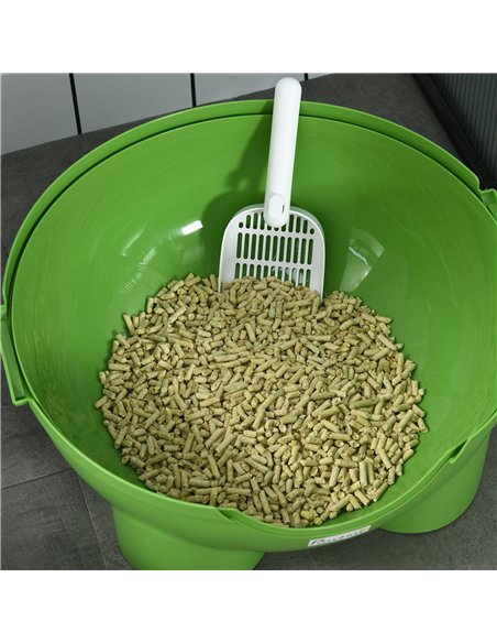 PawHut Large Cat Litter Box, with Scoop, Front Entrance, 53 x 51 x 48cm -Green - pic 148545 | FastDaddyshop