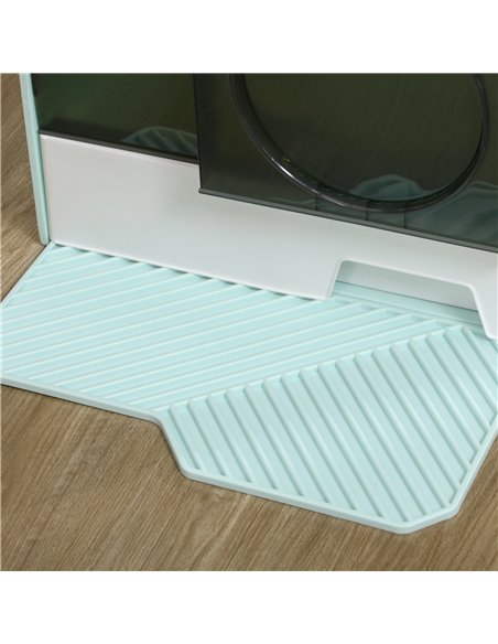 PawHut Hooded Cat Litter Tray w/ Scoop Light Blue - pic 148600 | FastDaddyshop