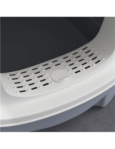 PawHut Cat Litter Box with Lid, Scoop, Deodorisation Bags, Top Entry