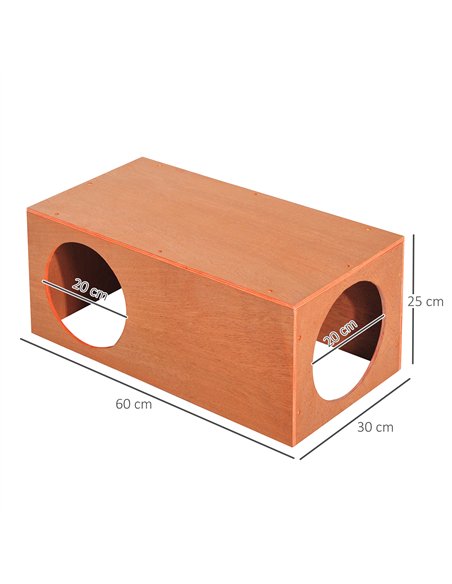 PawHut Outdoor Rabbit Hideaway Shelter Indoor Cat Tunnel Garden Kitty Box House Pet Home Run Play Cage Waterproof 60Lx30Wx25H(cm - pic 148747 | FastDaddyshop