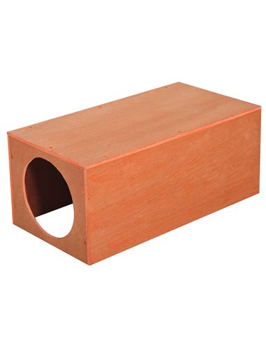 PawHut Outdoor Rabbit Hideaway Shelter Indoor Cat Tunnel Garden Kitty Box House Pet Home Run Play Cage Waterproof 60Lx30Wx25H(cm