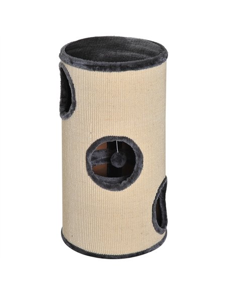 PawHut 70cm Height Cat Post Tree Scratching Barrel Sisal Activity Center Condo Kitten Bed Scratcher Climbing Climber Play House  - pic 148754 | FastDaddyshop
