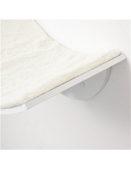 PawHut Wood Cat Shelves Wall-Mounted Shelter Curved Kitten Bed Cat Perch Climber Cat Furniture 41 x 28 x 21cm White - pic 148798 | FastDaddyshop