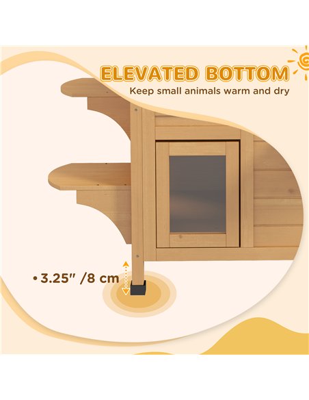 PawHut 2-story Cat House Outdoor, Weatherproof Wooden Cat Enclosure for Feral Cats with Escape Door, Openable Roof, Jumping Plat - pic 148867 | FastDaddyshop