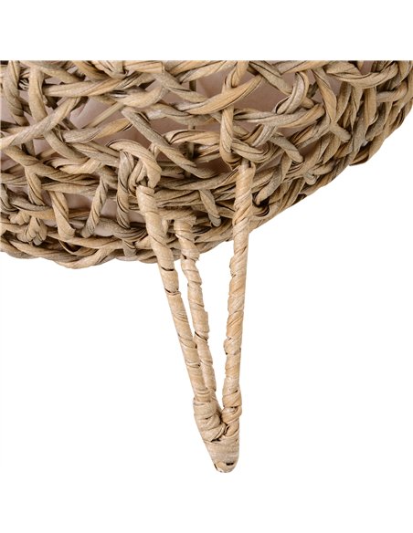 PawHut Wicker Cat Bed, Ball-Shaped Rattan Elevated Cat Basket with Three Tripod Legs, Cushion - Natural Wood Finish - pic 148897 | FastDaddyshop