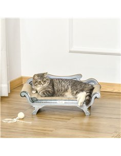 PawHut Cat Scratching Board Cardboard Cat Scratchers Lounger, 60 x 29 x 26.5cm 2