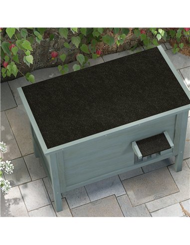 PawHut Feral Cat House, Wooden Insulated with Removable Floor, Water-Resistant Openable Roof - Charcoal Grey
