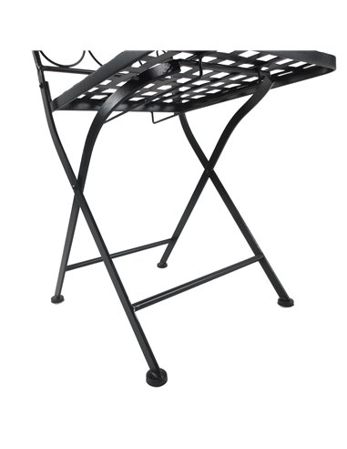 Outsunny 3pc Bistro Set Metal Dining Set Mosaic Garden Table 2 Seater Folding Chairs Patio Furniture Outdoor