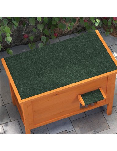 PawHut Feral Cat House, Wooden Insulated with Removable Floor, Water-Resistant Openable Roof - Orange