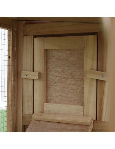 PawHut Large Rabbit Hutch Outdoor Wooden Guinea Pig Hutch with Run, 2 Storey Bunny House 210 x 45.5 x 84.5 cm