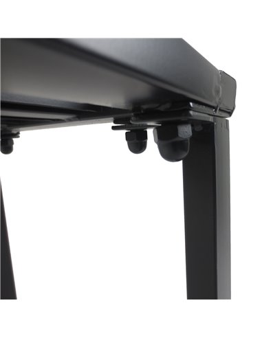 Outsunny 3Pcs Outdoor Dining Set Metal Beer Table Bench Patio Garden Yard Black