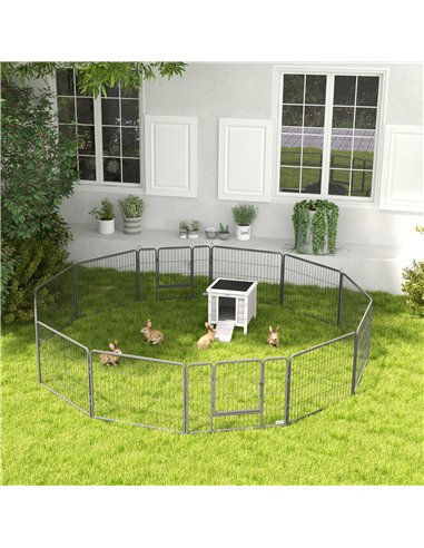 PawHut Wooden Rabbit Hutch Outdoor, Guinea Pig Hutch, Rabbit Hideaway, Cat House, Bunny Cage Small Animal House 51 x 42 x 43 cm,