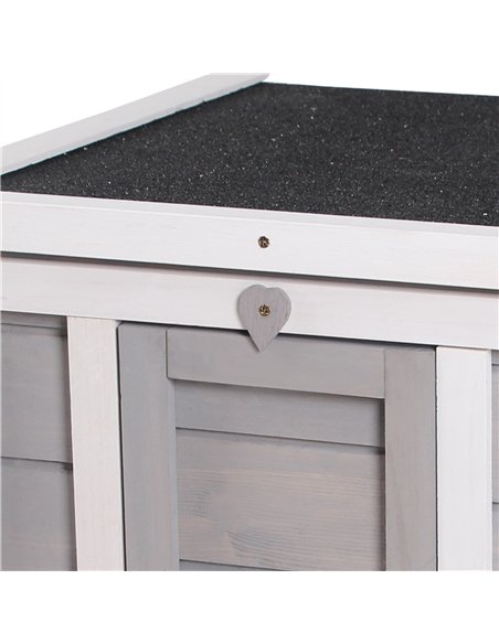 PawHut Wooden Rabbit Hutch Outdoor, Guinea Pig Hutch, Rabbit Hideaway, Cat House, Bunny Cage Small Animal House 51 x 42 x 43 cm, - pic 149500 | FastDaddyshop