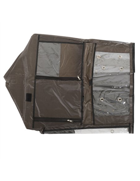PawHut Rabbit Hutch Cover, Water-Resistant Pets Cage Protector, Breathable Guinea Pig Cage Cover - Brown - pic 149508 | FastDaddyshop