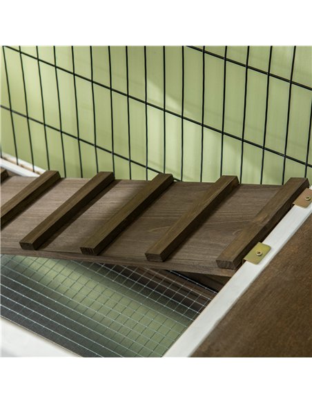PawHut Wooden Rabbit Hutch, Guinea Pig Cage, with Removable Tray, Openable Roof - pic 149572 | FastDaddyshop