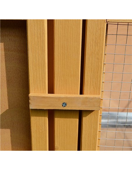 PawHut Rabbit Hutch Outdoor Guinea Pig Hutch House Small Animal Bunny Cage w/ Openable Roof, 115 x 44 x 65 cm - pic 149652 | FastDaddyshop