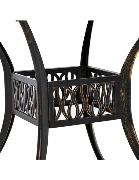 Outsunny 5-Piece Outdoor Furniture Dining Set with 4 Chairs, 1 Round Table & Umbrella Hole - pic 14985 | FastDaddyshop