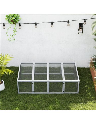 PawHut Wooden Rabbit Hutch Cage 6ft with Wire Mesh, Openable Roof, Play Space for Outdoor, Grey
