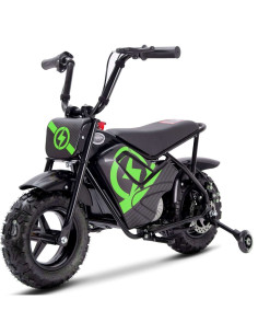 Storm 250w Off Road Kids Electric Ride On Monkey Motor Bike, Green - pic1
