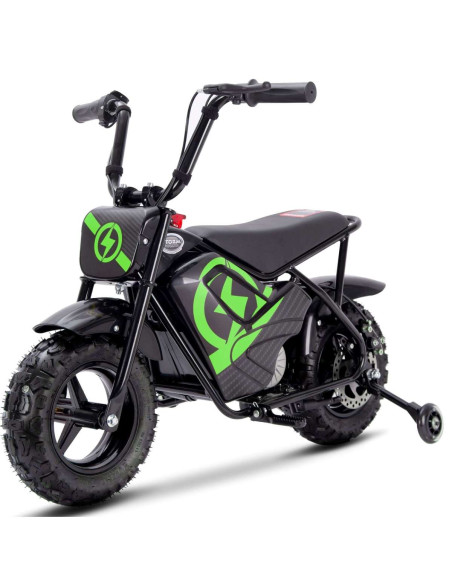 Storm 250w Off Road Kids Electric Ride On Monkey Motor Bike, Green - pic1 - pic 150007 | FastDaddyshop