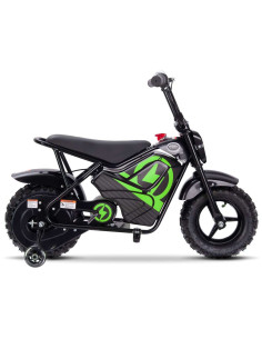 Storm 250w Off Road Kids Electric Ride On Monkey Motor Bike, Green - pic1 2