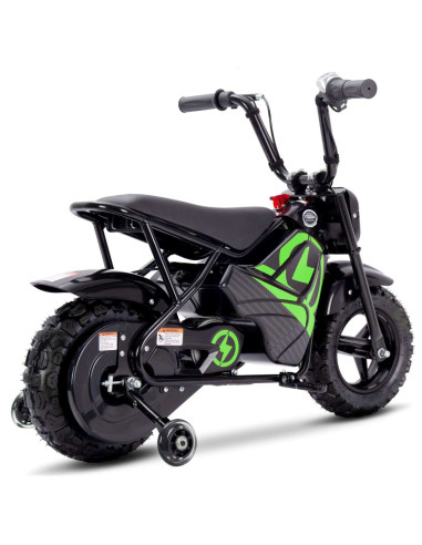 Storm 250w Off Road Kids Electric Ride On Monkey Motor Bike, Green - pic3