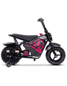Storm 250w Off Road Kids Electric Ride On Monkey Motor Bike, Pink - pic1 2