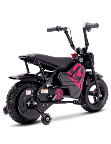 Storm 250w Off Road Kids Electric Ride On Monkey Motor Bike, Pink - pic3