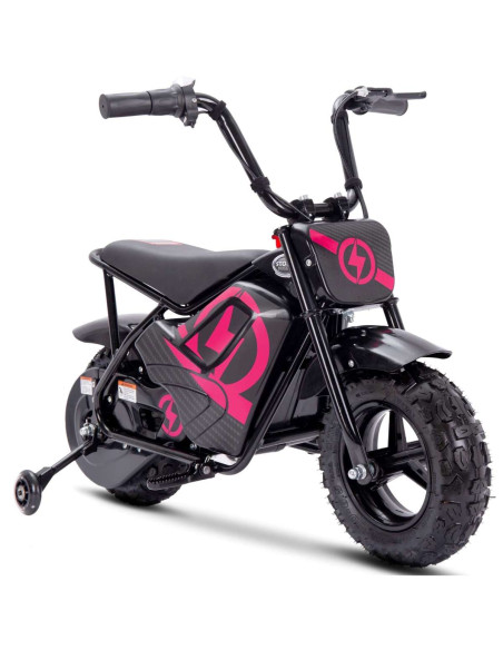 Storm 250w Off Road Kids Electric Ride On Monkey Motor Bike, Pink - pic4 - pic 150018 | FastDaddyshop