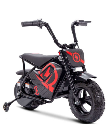 Storm 250w Off Road Kids Electric Ride On Monkey Motor Bike, Red - pic4