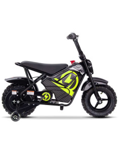Storm 250w Off Road Kids Electric Ride On Monkey Motor Bike, Yellow - pic1 2