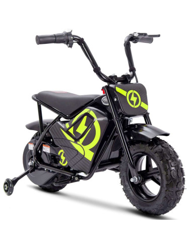 Storm 250w Off Road Kids Electric Ride On Monkey Motor Bike, Yellow - pic4