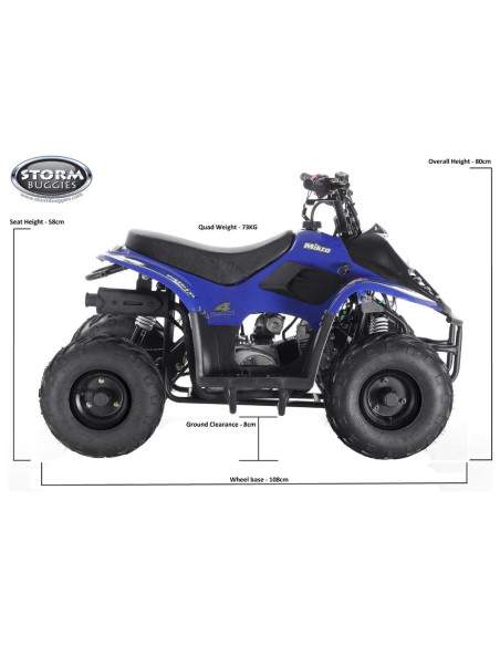 Apollo Micro Kids 70cc Automatic VRX70 Petrol Quad Bike, ATV - Blue, pic8 - pic 150078 | FastDaddyshop